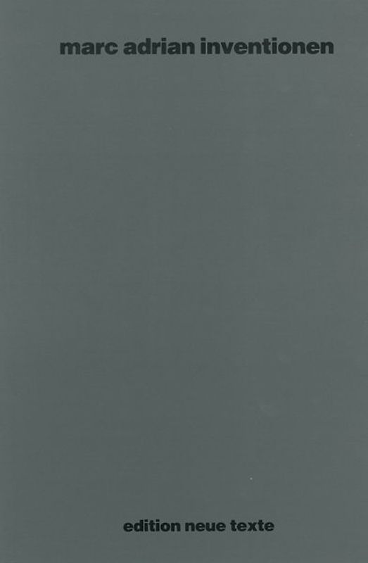 Inventionen. Gedichte