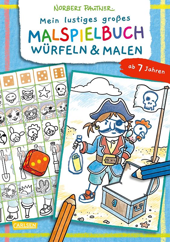 Mein lustiges großes Malspielbuch: Würfeln & Malen (ab 7 Jahren)