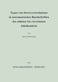 Typen von Sternverzeichnissen in astronomischen Handschriften des zehnten bis vierzehnten Jahrhunderts