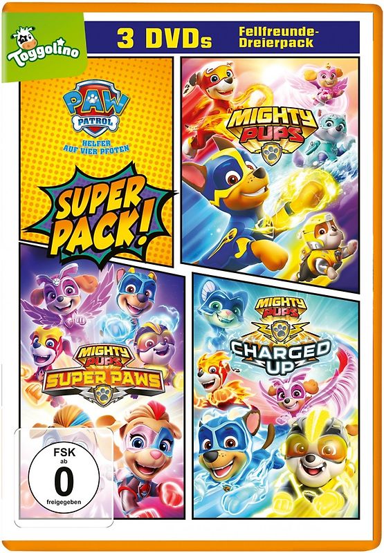Paw Patrol-Mighty Pups 3er Pack DVD