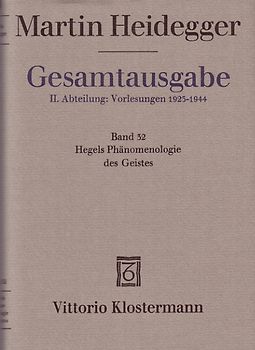 Hegels Phänomenologie des Geistes (Wintersemester 1930/31)