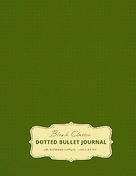 Large 8.5 x 11 Dotted Bullet Journal (Moss Green #14) Hardcover - 245 Numbered Pages
