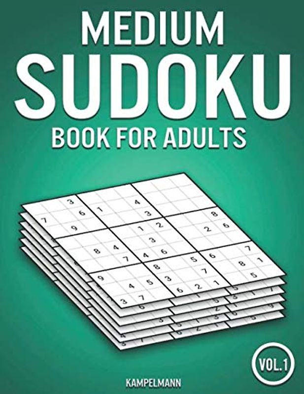 Medium Sudoku Book for Adults: 400 Medium Sudokus with Solutions (Vol. 1)