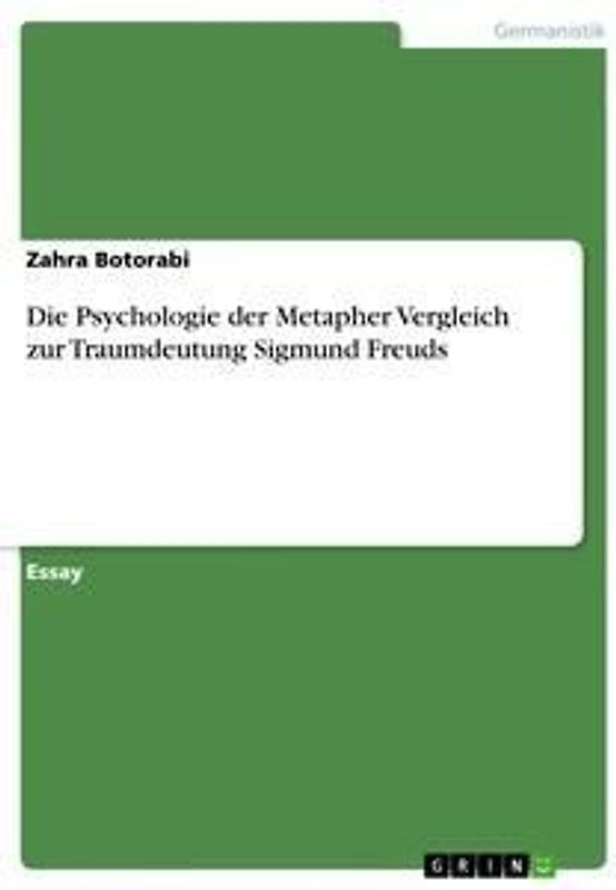 Die Psychologie der Metapher Vergleich zur Traumdeutung Sigmund Freuds