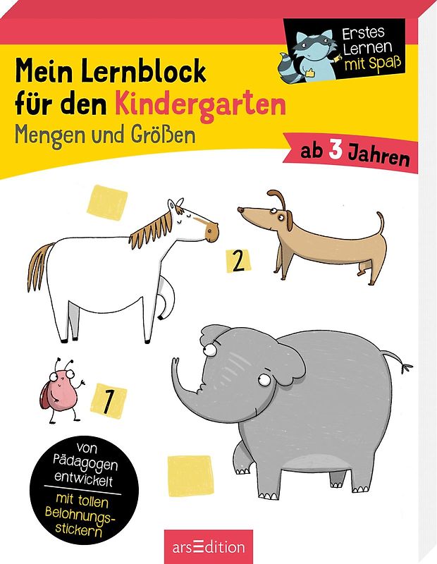 Mein Lernblock für den Kindergarten – Mengen und Größen