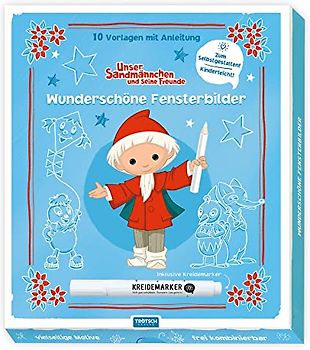 Trötsch Unser Sandmännnchen Mappe mit Vorlagen und Kreidemarker Wunderschöne Fensterbilder mit Kreidemarker: Fensterbilder Vorlagen Kreidemarker Vorlagenmappe Fensterdeko