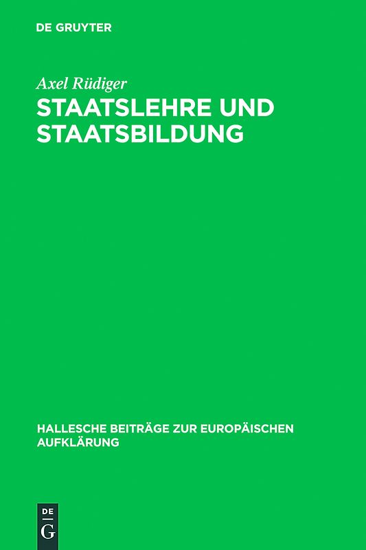 Staatslehre und Staatsbildung