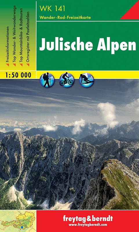WK 141 Julische Alpen, Wanderkarte 1:50.000