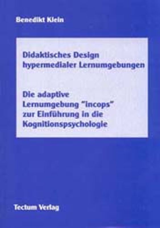 Didaktisches Design hypermedialer Lernumgebungen