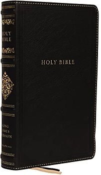 Kjv, Sovereign Collection Bible, Personal Size, Genuine Leather, Black, Red Letter Edition, Comfort Print
