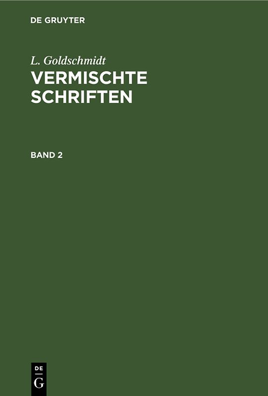 Vermischte Schriften. Band 2