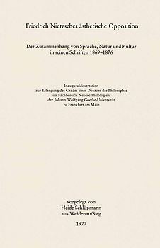 Friedrich Nietzsches ästhetische Opposition