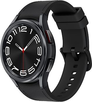 Samsung Galaxy Watch 6 Classic 43 mm Boîtier en acier inoxydable noir Bracelet Cuir S/M graphite [Wi-Fi]
