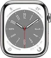 Apple Watch Series 8 41 mm Edelstahlgehäuse silber [Wi-Fi + Cellular]