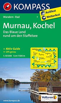 KOMPASS Wanderkarte Murnau - Kochel - Das blaue Land rund um den Staffelsee