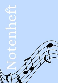 Notenheft: DIN A4 Notenlinienheft | 30 Seiten mit 12 Notenzeilen / Systeme pro Blatt | Papier 90g/m² | Musikheft mit Notenlinien
