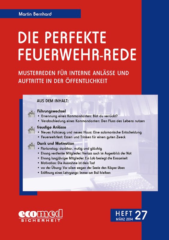 Die perfekte Feuerwehr-Rede Heft 27