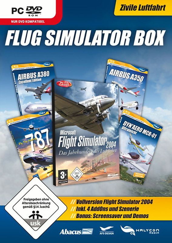 Flug Simulator AddOn Box Zivil FS2004 PC Spiele