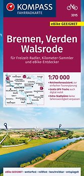 KOMPASS Fahrradkarte 3315 Bremen, Verden, Walsrode 1:70.000