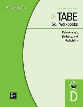 Tabe Skill Workbooks Level D: Data Analysis, Statistics, and Probability - 10 Pack