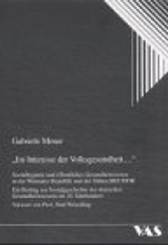 Im Interesse der Volksgesundheit...