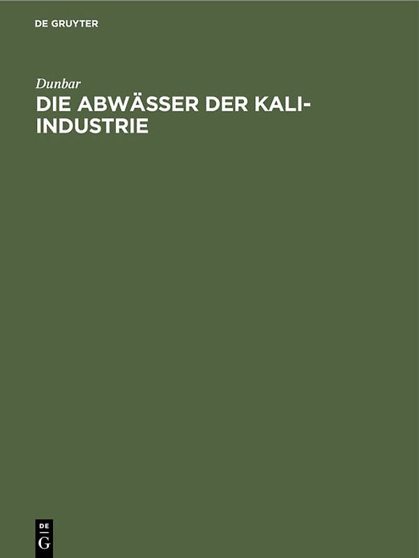 Die Abwässer der Kali-Industrie