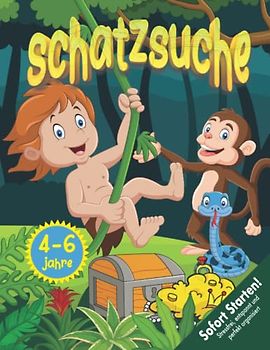 Dschungel Schatzsuche Kindergeburtstag 4-6 Jahre: Kreativ geplante Dschungelspiel-Schnitzeljagd mit Spurensuche. Schatz finden & Verdächtige überführen. Sofort Startklar!