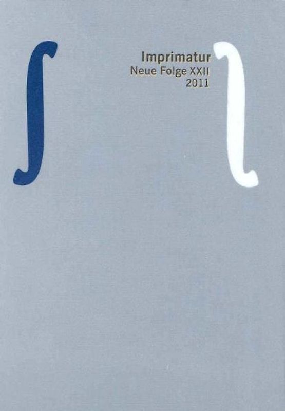 Imprimatur. Ein Jahrbuch für Bücherfreunde. Neue Folge