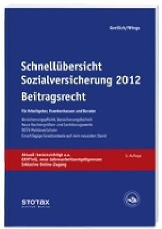 Schnellübersicht Sozialversicherung 2012 Beitragsrecht
