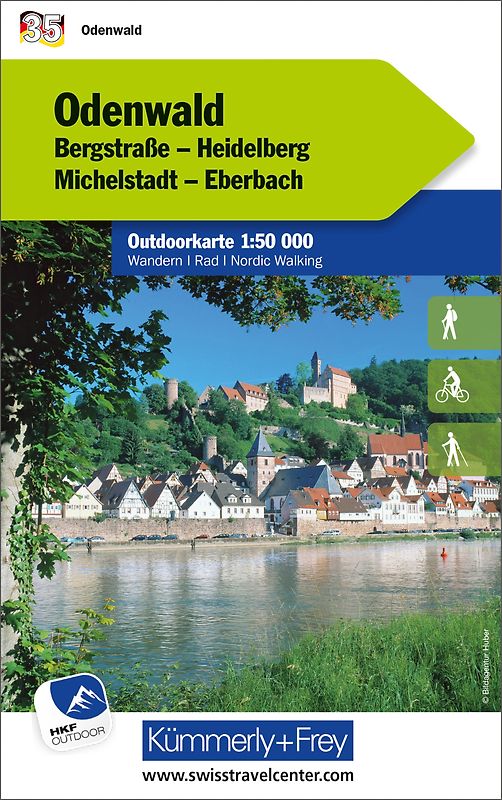 Kümmerly+Frey Outdoorkarte Deutschland 35 Odenwald 1:50.000