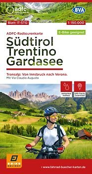 BVA ADFC Radtourenkarte Südtirol, Trentino, Gardasee 1:150.000
