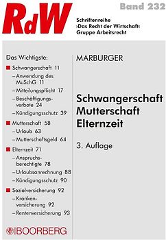 Schwangerschaft - Mutterschaft - Elternzeit