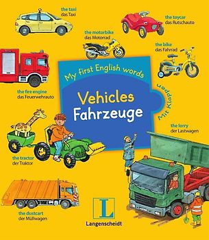 Vehicles - Fahrzeuge. My first English words , Englisch