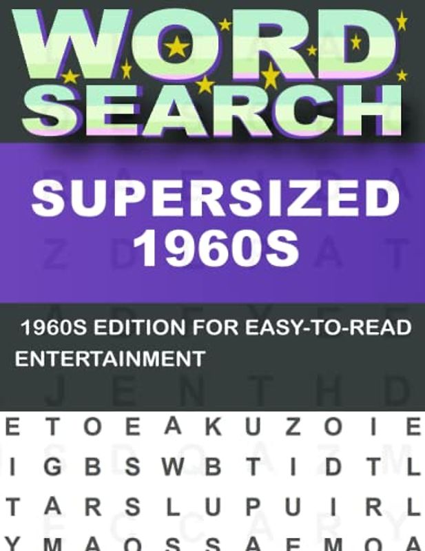 Supersized 1960s Word Search For Adults: A Fun and Educational Pastime