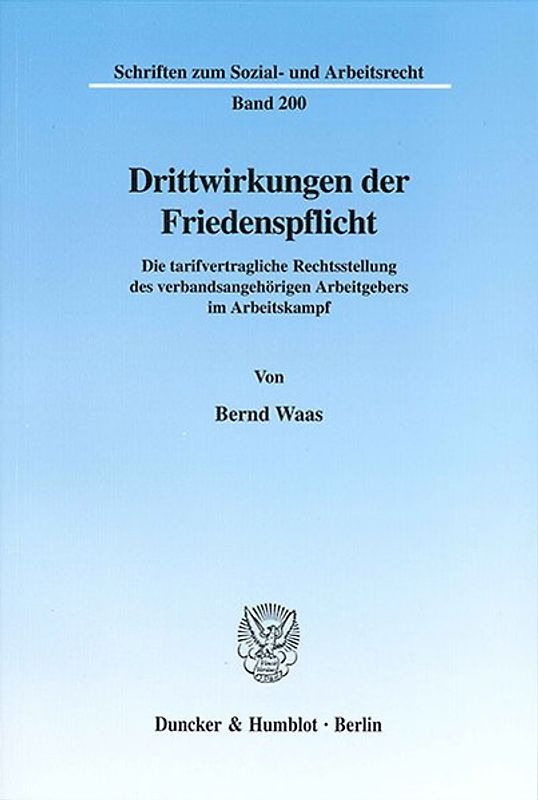 Drittwirkungen der Friedenspflicht.