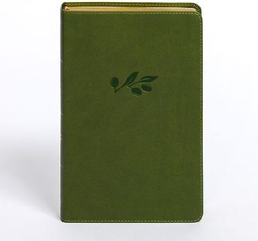 CSB Personal Size Giant Print Bible, Olive Leathertouch