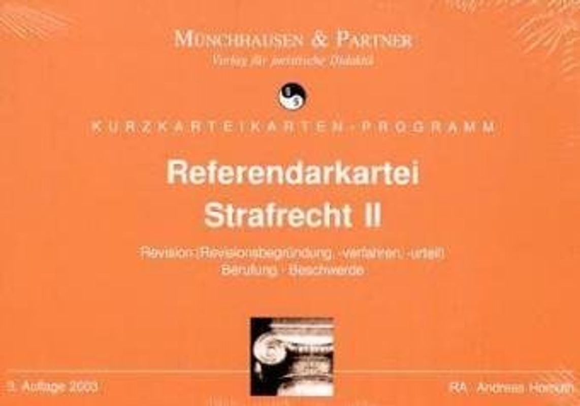 Referendarkartei Strafrecht II