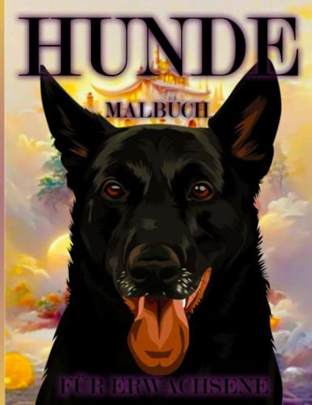 HUNDE MALBUCH FÜR ERWACHSENE: Ein Malbuch für Erwachsene mit schönen Hunde, entspannenden Naturszenen und friedlich