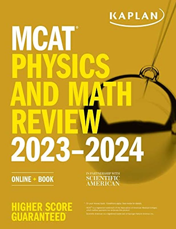 MCAT Physics and Math Review 2023-2024: Online + Book (Kaplan Test Prep)