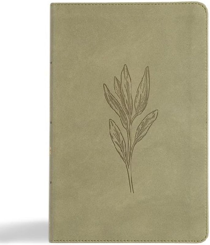 CSB Thinline Bible, Digital Study Edition, Sage Suedesoft Leathertouch