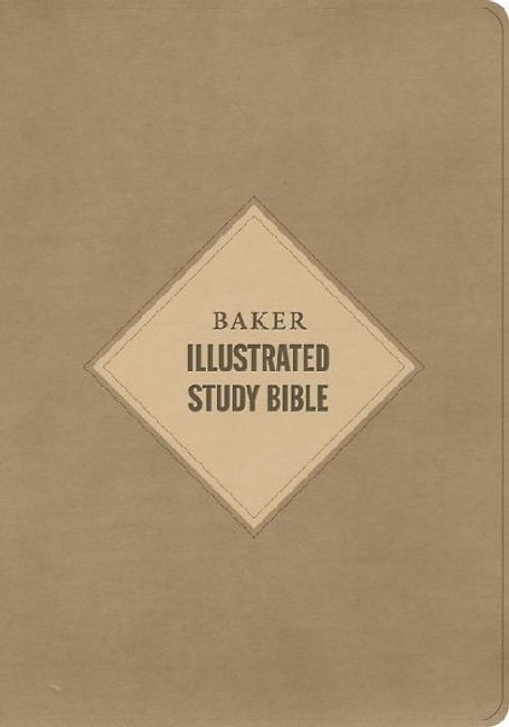 CSB Baker Illustrated Study Bible, Khaki Leathertouch, Indexed