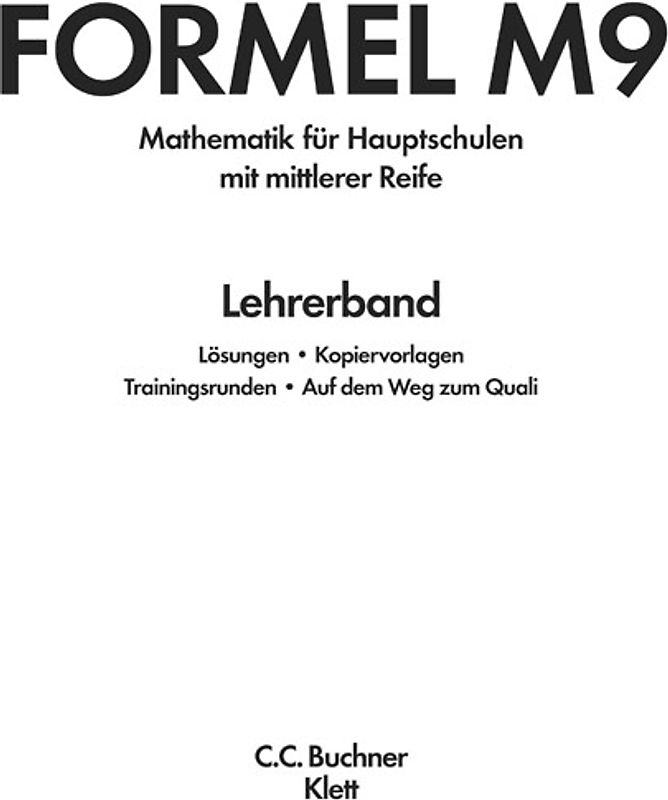 Formel / Formel M LB 9 – alt