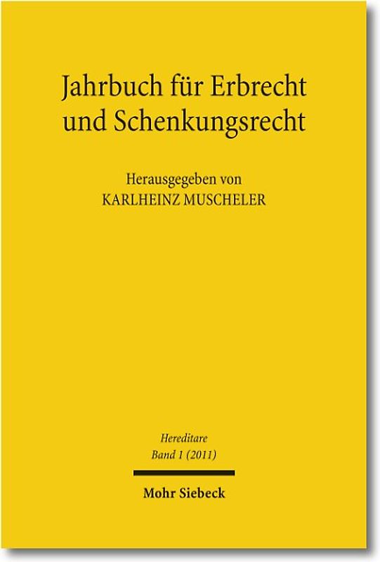 Jahrbuch für Erbrecht und Schenkungsrecht