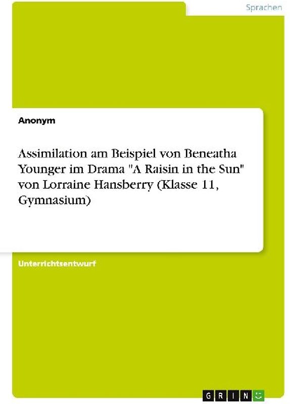 Assimilation am Beispiel von Beneatha Younger im Drama "A Raisin in the Sun" von Lorraine Hansberry (Klasse 11, Gymnasium)