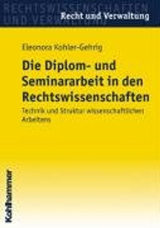 Diplom-, Seminar-, Bachelor- und Masterarbeiten in den Rechtswissenschaften