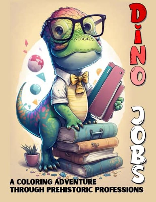 Dino Jobs Children's Activity Book Coloring Adventure Through Prehistoric Professions: Learn about what your favorite profession