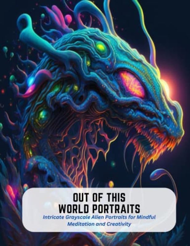 Out of This World Portraits: Intricate Grayscale Alien Portraits for Mindful Meditation and Creativity