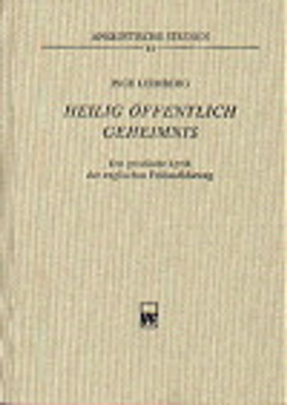 Heilig öffentlich Geheimnis