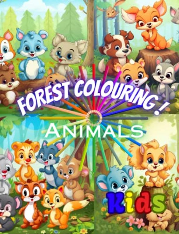 Forest Colouring: Book Gift Awesome, Kids Indoor Activities, Great Gift for Boys & Girls, Ages 4-10