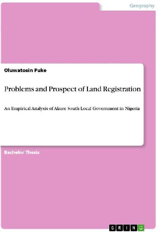 Problems and Prospect of Land Registration